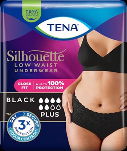 TENA Silhouette Noir Low Rise Large 27 Panties Urinary Leak Protection
