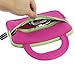 Evecase 7~8 inch Tablet Ultra-Portable Neoprene Zipper Carrying Sleeve Case Bag with Accessory Pocket - Hot Pink/Green
