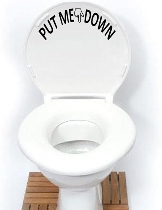 PRO CUT GRAPHICS PUT ME DOWN Bathroom Toilet Seat Hand Vinyl Decal