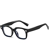 JOVAKIT Classic Thick Square Blue Light Blocking Glasses for Women Men, Vintage Trendy Rectangle Frame Eyeglasses