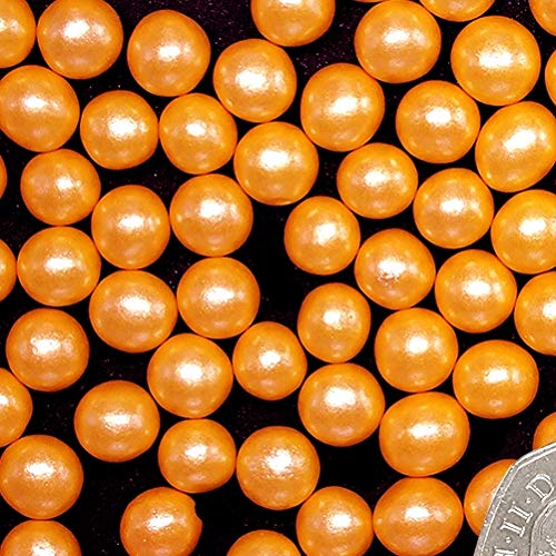 Natural 6mm Orange Nuts Dairy Soy Gluten GMO Free shimmer Pearls