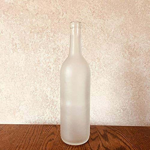 Empty Frosted Wine Bottle, Frosted Clear Wine Bottle Decor