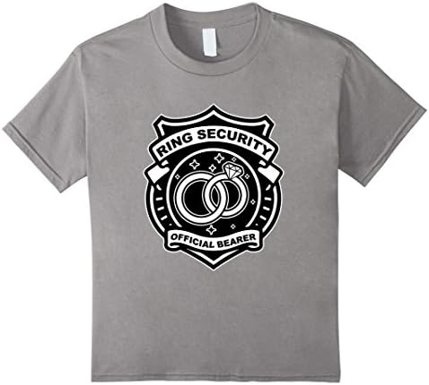 Kids Kids Ring Security T-Shirt | Bearer Cute Boys Wedding 4 Slate
