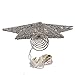 Kurt Adler 10-Inch Silver Star Treetop with 20 Mini UL Lights