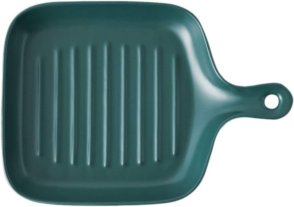 DOITOOL Square Grill Pan Ceramic Non Stick Coating with Handles Porcelain Cookware