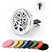 Jenia Aromatherapy Car Essential Oil Diffuser Locket With Vent Clip - 316L Surgical Stainless Steel