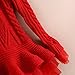 Christmas Sweater Dresses for Girls Ruffle Sweater Long Sleeves Tutu Dress Stitching Knitting Pullover Tops for Kids (Red,120)