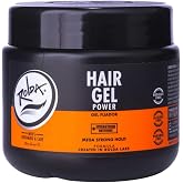 Rolda Power Strong Hold Hair Gel for Men - Styling Gel Formula for Wet Look - High Shine, Strengthening &amp; Hair Loss Control - Alcohol &amp; Residue Free (8.81 oz)