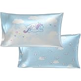 Cinnamoroll Beauty Silky Satin Standard 2 Pack Reversible Pillowcase Cover 20x30 for Hair and Skin, (Officially Licensed Product) by Franco Collectibles