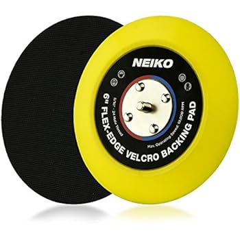 Neiko 30267A Flexible Edge Hook and Loop PU Backing Pad for DA Sander Polisher Buffer | 6-Inch, 10,000 RPM, 5/16