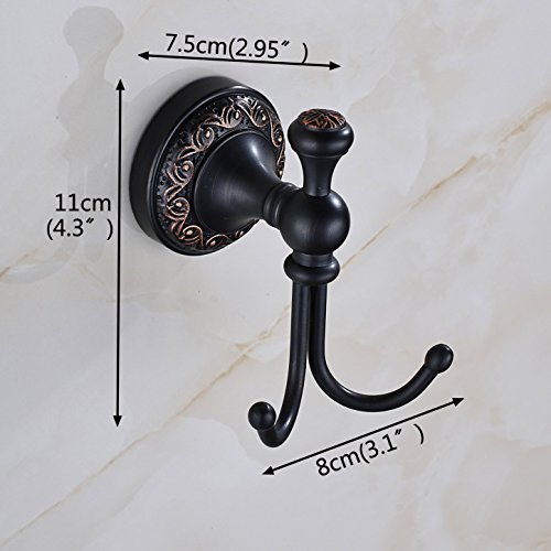 ROZIN Wall Mounted Bath Towel Hook Clothes Robe Hanger Oil Rubbed Bronze