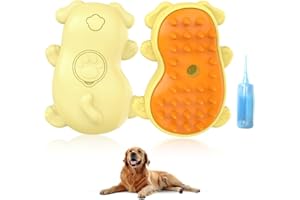 SCAPPOF Cat Steam Brush, 2024 New 3 in 1 Pet Grooming Brush Pet Steam Brush, Rechargeable Steamy Cat Brush is Suitable for Long and Short Hair of Cat and Dog (Cat Shape)