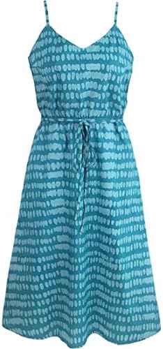 Fair Trade "Sunset" Cotton Sundress (Small, Monsoon Aqua)