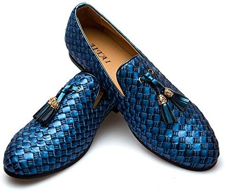 Men's Vintage Velvet Bv Embroidery Noble Loafer Shoes Slip-on Loafer Smoking Slipper Tassel Loafer