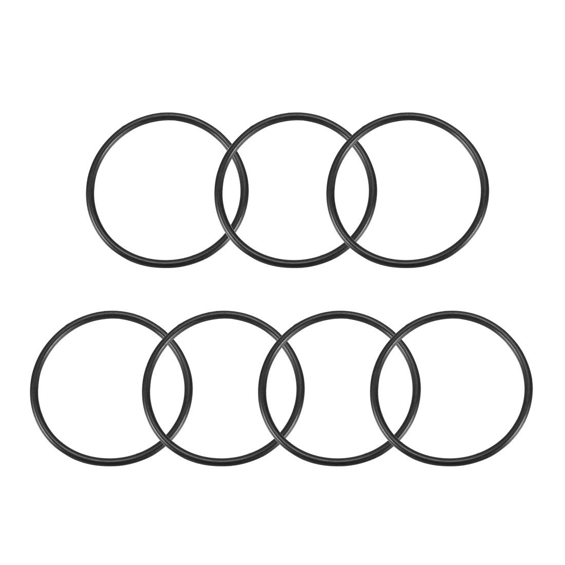 Sourcingmap Nitrile Rubber O-Rings 47mm OD 42mm ID 2.5mm Width, Metric Sealing Gasket, Pack of 7