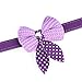 Bestpriceam Adjustable PU Leather Dog Puppy Pet Collars Knit Bowknot Necklace, 0.6 X 14.6-Inches, Purple