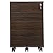 TOPSKY 3 Drawers Wood Mobile File Cabinet Fully Assembled Except Casters (Walnut)