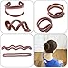 QY 2Pack The First And Latest Brown Color Resin Magic Donut Twister Ponytail Bun Maker, Big Size and Small Size
