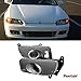 VioGi 2pcs Aftermarket JDM Smoke Lens Fog Lights With H3 Bulbs+Cover+Switch+Wiring Harness+Relay+Brackets Fit 92-95 Honda Civic 2-Door Coupe & 3-Door Hatchback Only