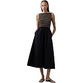 GAP Women's Knit to Woven Boatneck Dress