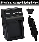 Nixxell Battery charger for Canon NB-4L CB-2LV and Canon PowerShot SD40, SD30, SD200, SD300, SD400, SD430, SD450, SD600, SD630, SD750, SD780 IS, SD940 IS, SD960 IS, SD1000, SD1100 IS, SD1100 IS, SD1400 IS, TX1, ELPH 100 HS, 300 HS, 310 HS, 330 HS, VIXIA mini (Fully Decoded)