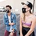 Accmor Fashion Anime Mouth Mask, 10 Pack Black Cute Unisex Anti-Dust Bear Face Mouth Kawaii Muffle Mask for Kids Teens Men Women, Windproof Motorcycle Face Emoticon Masks for Ski Cycling Camping