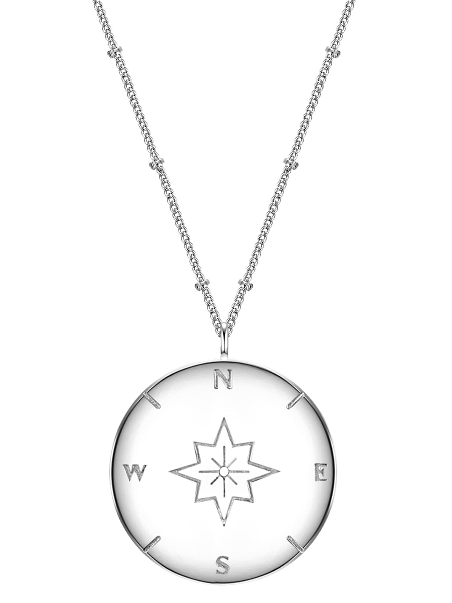 Glanzstücke München Female 925/- Sterling Silver Anchor Chain Necklace with balls