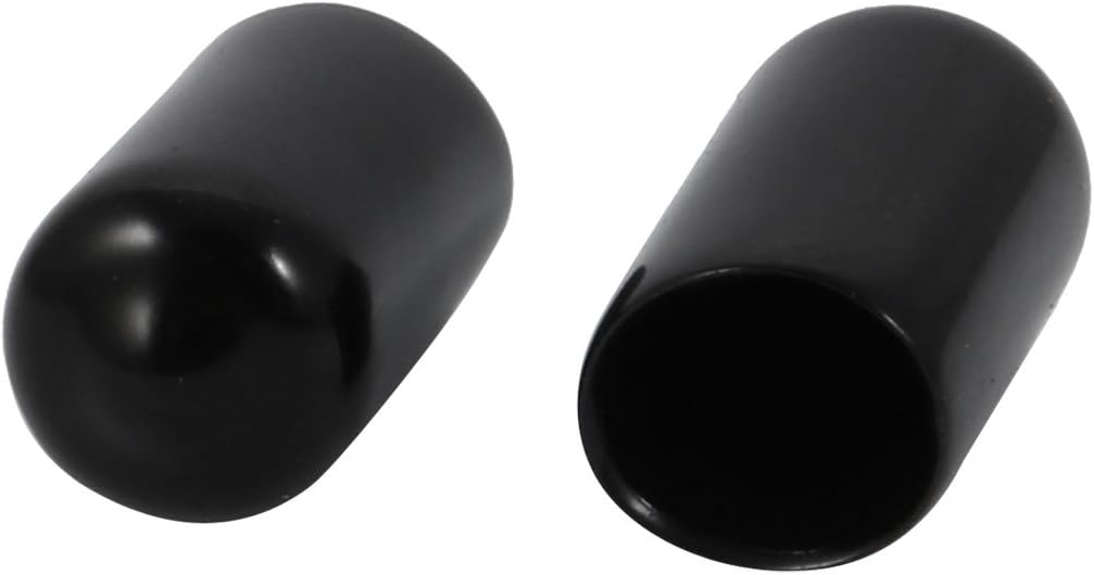 sourcing map 10 Pcs 10mm Inner Dia Pvc Vinyl End Cap Bolt Screw Thread Protector Black, 10pcs - Image 3