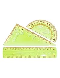 Larkpad de 12.0 in, plástico transparente suave, pulgadas y métrica, para oficina o escuela,