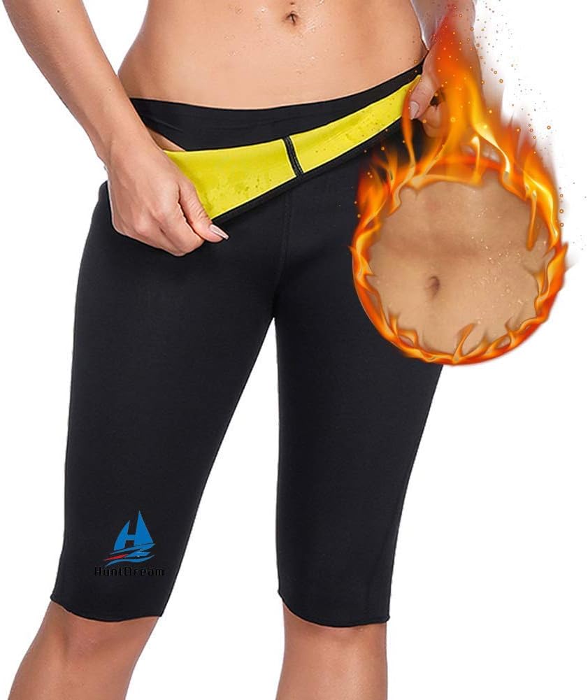 Women's Slimming Pants Sweat Leggings HuntDream Sauna Hot Thermo Fitness Workout Shaper Shorts