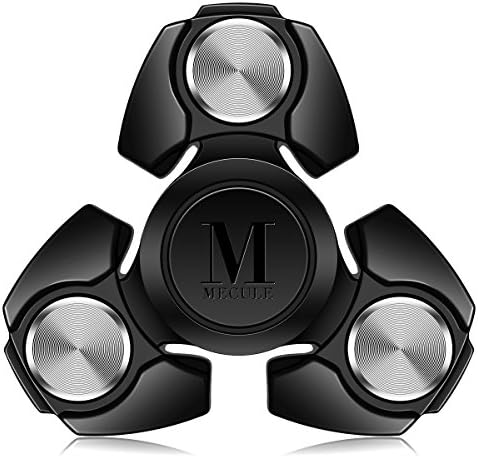 MECULE Fidget Spinner EDC Toy Premium Hand Spinner Durable ABS Original Design Tri Spinner Relieves Stress and Anxiety, Black