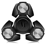MECULE Fidget Spinner EDC Toy Premium Hand Spinner Durable ABS Original Design Tri Spinner Relieves Stress and Anxiety Black