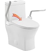 Toilet Safety Rails 480lbs Load-Bearing Toilet Safety Frame,with Flip Up Non-Slip,Toilet Assist Rails, Toilet Rails for Senio