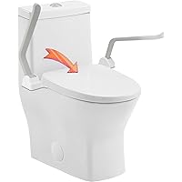 Toilet Safety Rails 480lbs Load-Bearing Toilet Safety Frame,with Flip Up Non-Slip,Toilet Assist Rails, Toilet Rails for Senio