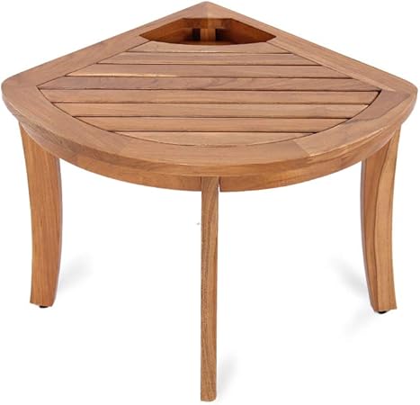 teak corner shower bench