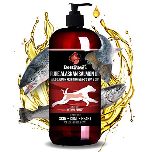 Pure Wild Alaskan Salmon Oil for Dogs & Cats Skin and Coat Fish Oil