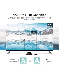 QPLOVE Smart - Caja de televisión para Android 8.1 4K 2G 16 GB RK3328 compatible con decodificación de vídeo H265 VP9, 2,4 GWifi, 328.1 ft LAN, KD18.0 USB 3.0
