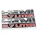 2pcs Chrome HEMI 5.7 LITER Chrome 3D Side Pillar Door Fender Trunk Emblem Badge Plate Decal with Sticker Set for Dodge Charger Ram 1500 Challenger Jeep Grand Cherokee