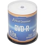 Optical Quantum DVD-R 4.7GB 16X White Inkjet Printable Hub Printable - 100pk Cake Box (FFB)
