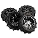 SkyQ 1/8 Scale RC Off Road Baja Buggy Snow Sand Paddle Tires Tyre and Wheels for HSP HPI(Black,4pcs)