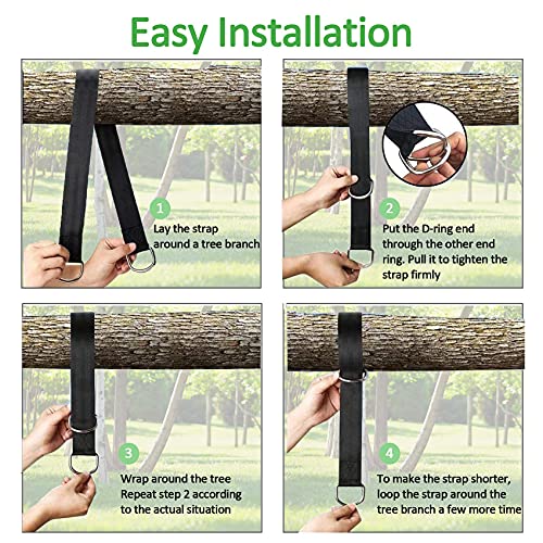 Werfeito 20FT Extra Long Tree Swing Straps Holds 5000 lbs (Set of 2), Tree Swing Hanging Kit