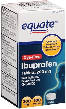 Amazon Com Equate Ibuprofen 200 Mg Dye Free 100 Tablets Compare To Advil Health Personal Care
