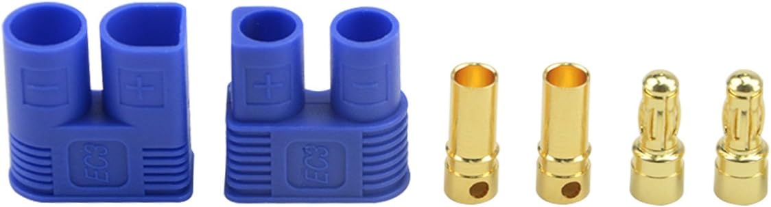 WMYCONGCONG 62 Pcs T-Plug EC3 XT60 Male and Female Adapter Connector with Silicone Wire and Heat Shrink Tube Replacement for RC ESC Lipo Battery Motor - Image 3