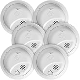 First Alert SMICO105-AC, Interconnect Hardwire Combination Smoke & Carbon Monoxide Alarm with 10-Year Battery Backup, 6-Pack