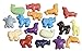 School Smart Animal Shaped Pony Beads with Thread, Plastic, Assorted Colors