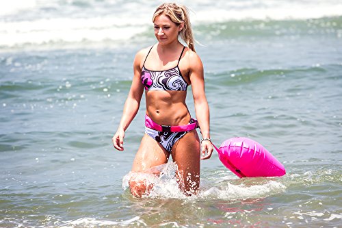 Speed Hound Swim Buoy - Open Water Swim Buoy Flotation Device with Dry Bag and Waterproof Cell Phone Case (High Vis Pink) for Swimmers, Triathletes, and Snorkelers. Floats for Safer Swims
