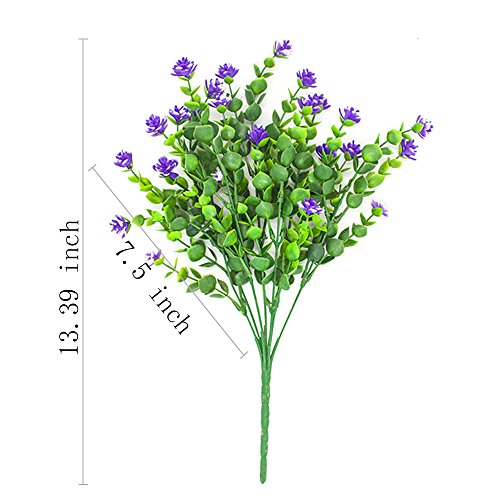 Artificial Flowers, Fake Outdoor UV Resistant Plants Faux Plastic
