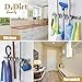 DrDirt Broom Holder Wall Mount – Heavy Duty Aluminum Mop and Broom Organizer with 3 Slots & 4 Hooks, Strong Wall Mounted Storage for Kitchen, Bathroom, Laundry Room, Garage, Closet