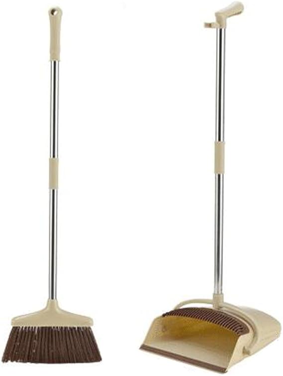 Kylin Express Durable Removable Broom and Dustpan Standing