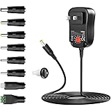 Belker 24W Multi Voltage 3V 4.5V 5V 6V 7.5V 9V 12V Universal AC DC Power Adapter Supply for Household Electronics - Max Amp 2